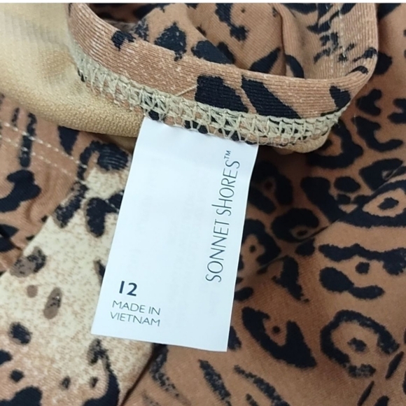 Sonnet Shores Animal Print High-rise Full Coverage Bikini Bottom Size 12 NWT - Picture 6 of 8